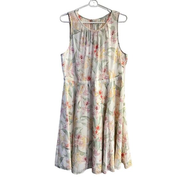Ann Taylor Dresses & Skirts - Ann Taylor Floral A-lined Knee Length Dress Flowy Size 16